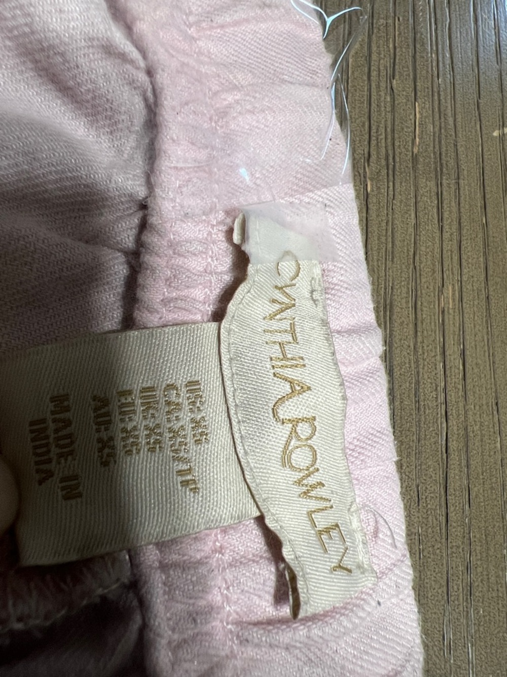 Pale Pink Drawstring Linen-Blend Athletic Shorts - Picture 2 of 2